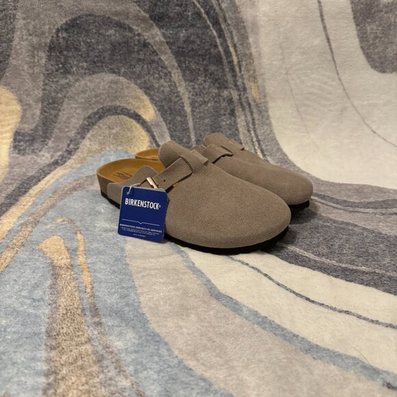 Birkenstock Shoes - Birkenstock Boston Clog Suede Sandal Taupe Women’s Size 7 , 8 And 9